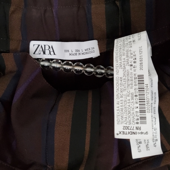 ZARA Striped Print Pants - Picture 9 of 13